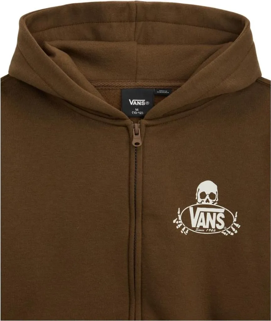 Felpa Uomo Vans Framework Zip Up L Vintage Cocoa - Prezzo Speciale - 3