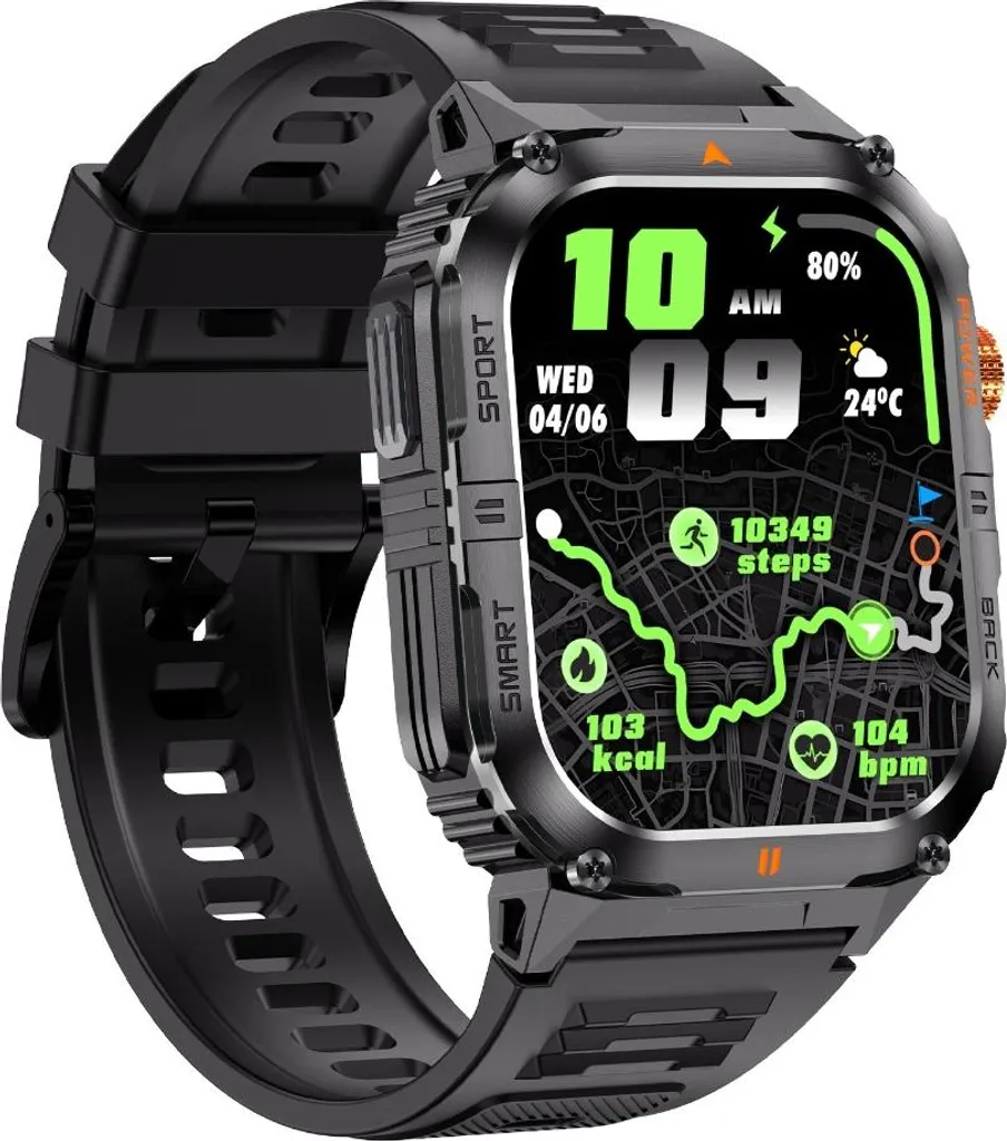 Smartwatch Multifonction avec Appel Bluetooth - Écran 2 Pouces Noir INF - 2