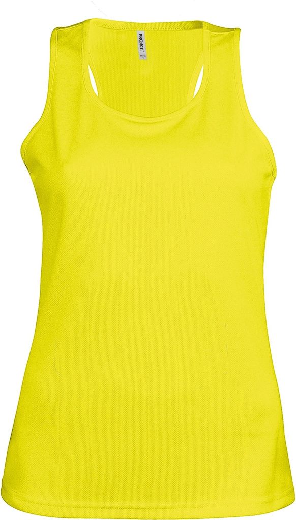 Kariban Proact Damen Sport-Top / Oberteil, ärmellos RW2720 (Large) (Neongelb)