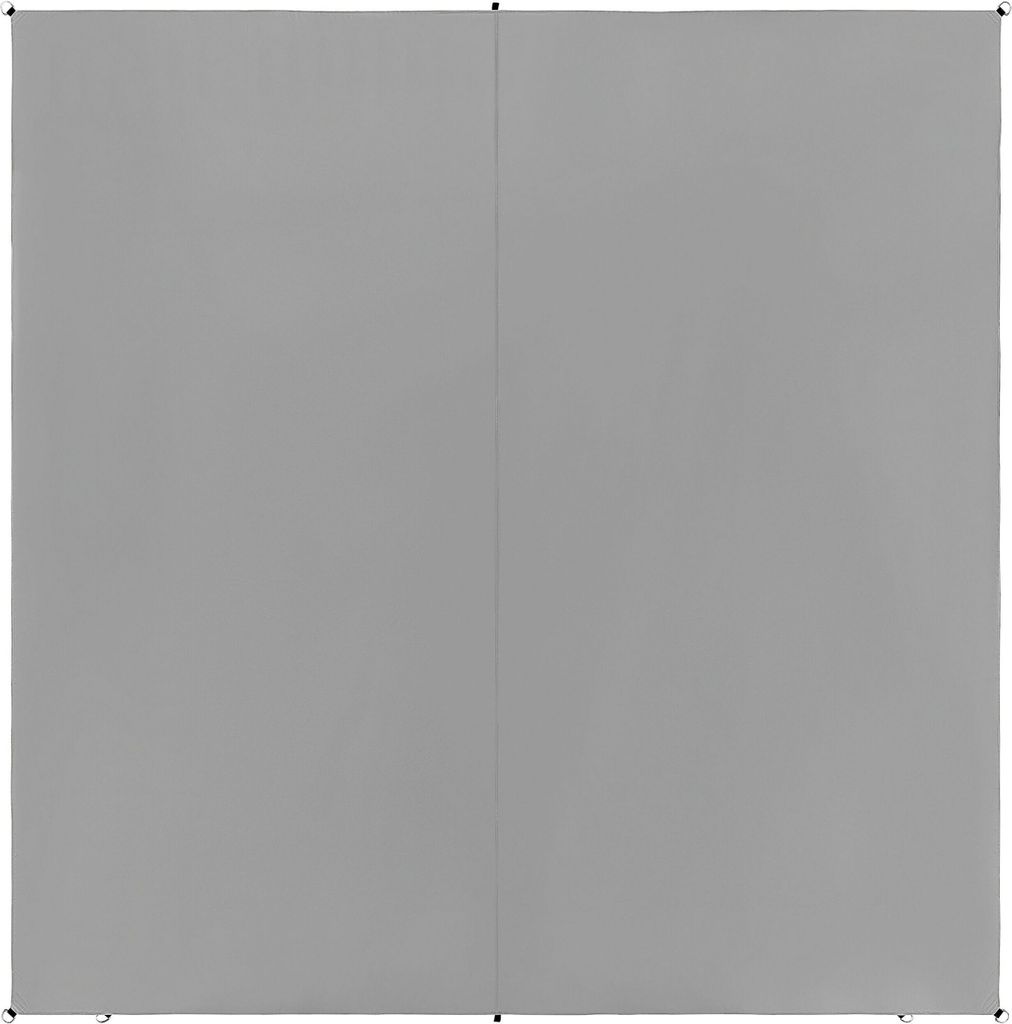 BELIANI Sonnensegel Grau Polyester quadratisch 3x3 m Stoff mit D-Ringen Seilspanntechnik Modern Garten Balkon Terrassenüberdachung