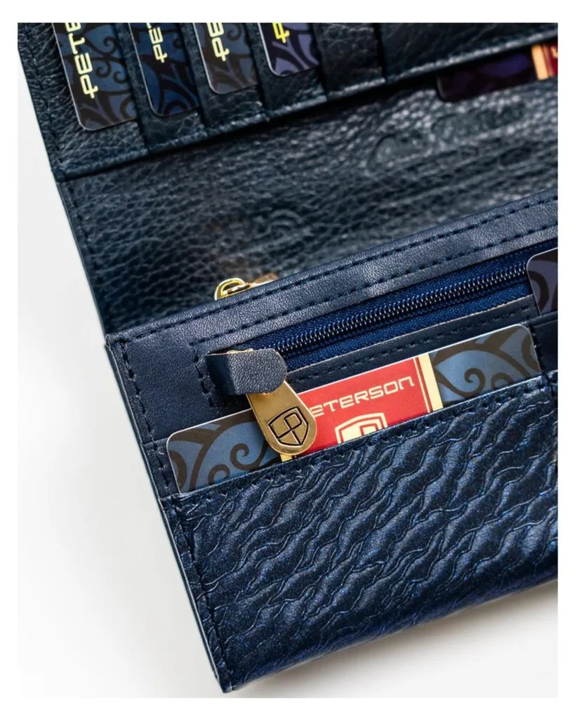 Peterson GREG61419 Portefeuille Cuir Grainé Multi-Compartimenté