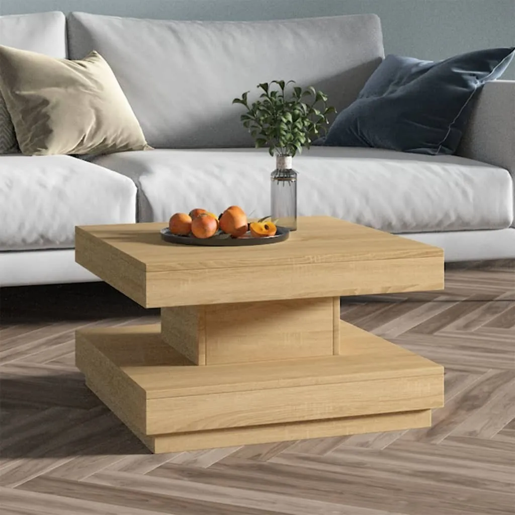 Tavolino in stile elegante marrone chiaro 60x60x35 cm MDF - Tavolini Hommie1606350 1parte