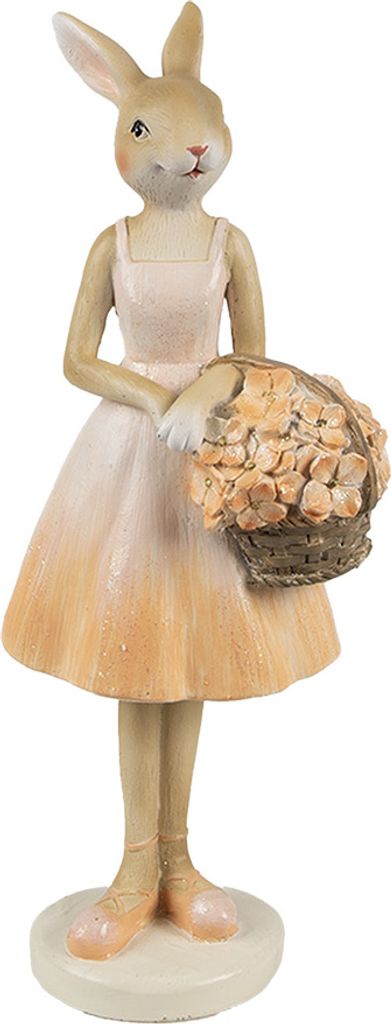 Clayre & Eef Dekorationsfigur Kaninchen 21 cm Beige Produktbild 