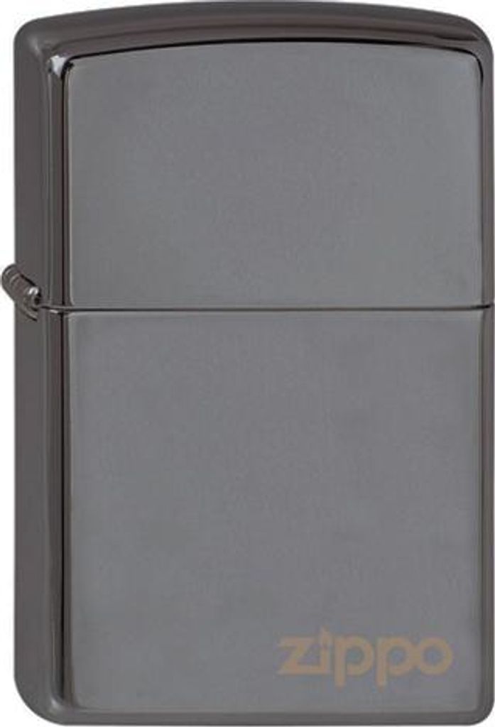 Zippo Benzin-Feuerzeug Black Ice mit Zippo Logo poliert, unbefllt