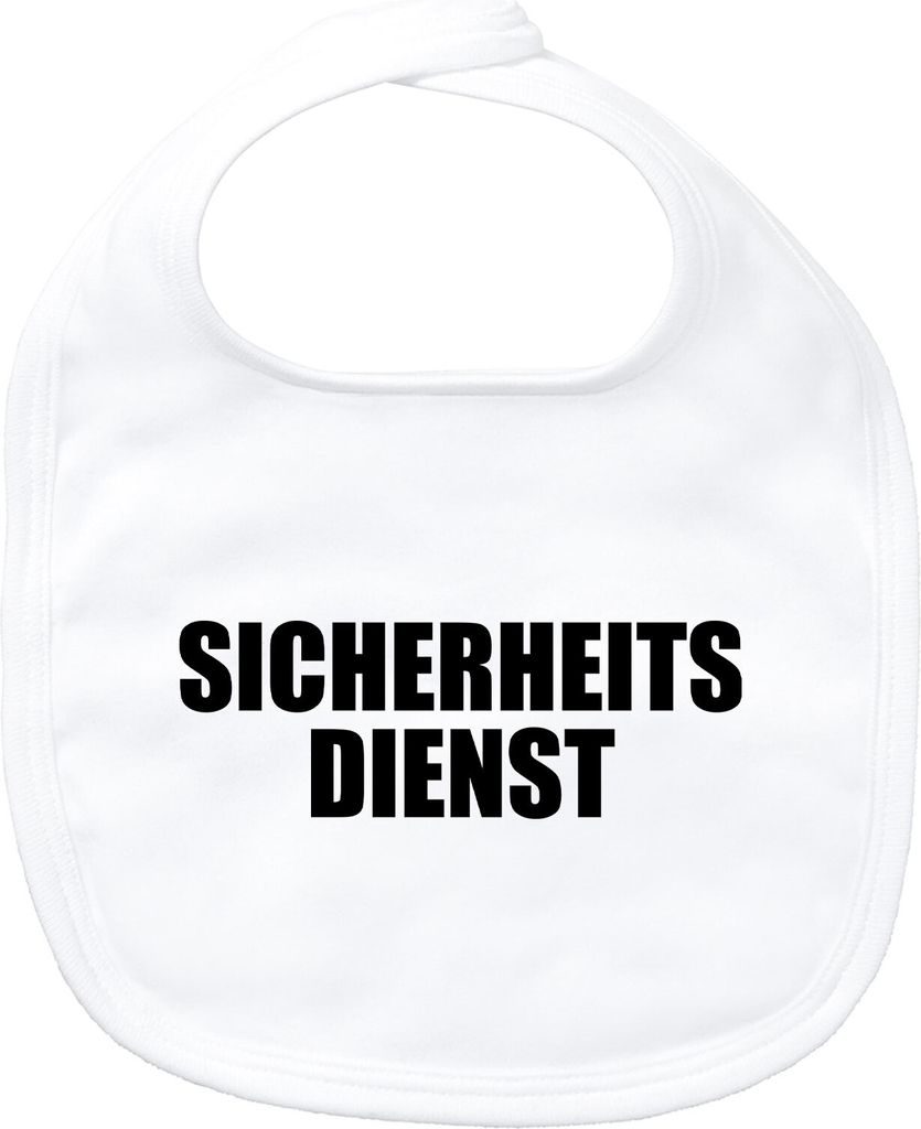 Huuraa Baby Lätzchen Sicherheitsdienst Schriftzug White Klettverschluss Baumwolle Latz Geschenkidee