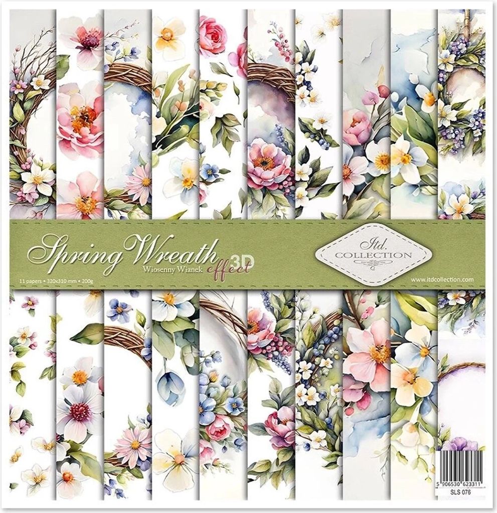 Scrapbooking-Papier Set 30×30 cm – SLS-076 Spring Wreath – ITD Collection
