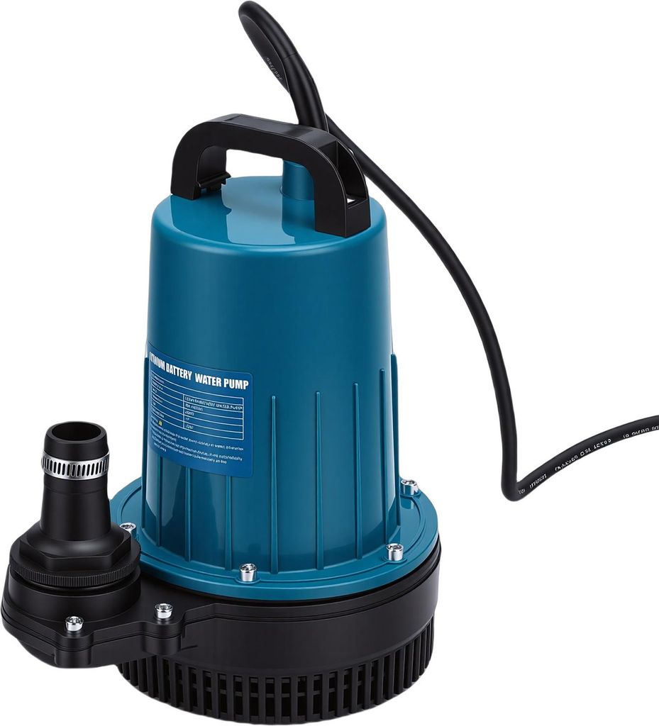 Kabellose Tauchwasserpumpe 1003 GPH Tragbare Sumpfpumpe 2,0 Ah Akku-Betriebsdauer 1 Stunde für Pool, Spa, Whirlpool, Garten und Outdoor-Projekte