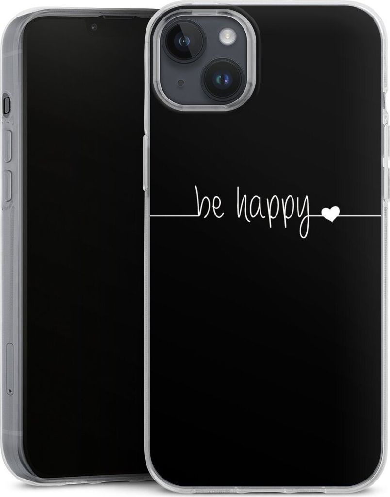 DeinDesign Handyhülle für Apple iPhone 14 Plus Silikon Hülle Case Smartphone Schutzhülle Glück Sprüche Statement