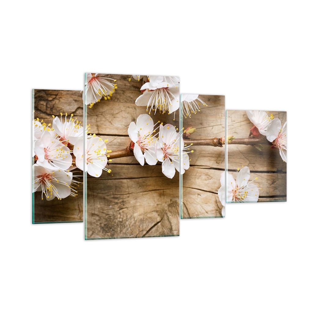 Bilder auf glas - Blume Stängel - 120x70cm - Glasbilder - Wandbilder - Bilder - Kunstdruck - zum Aufhängen bereit - Wanddekoration aus Glas - Gla...