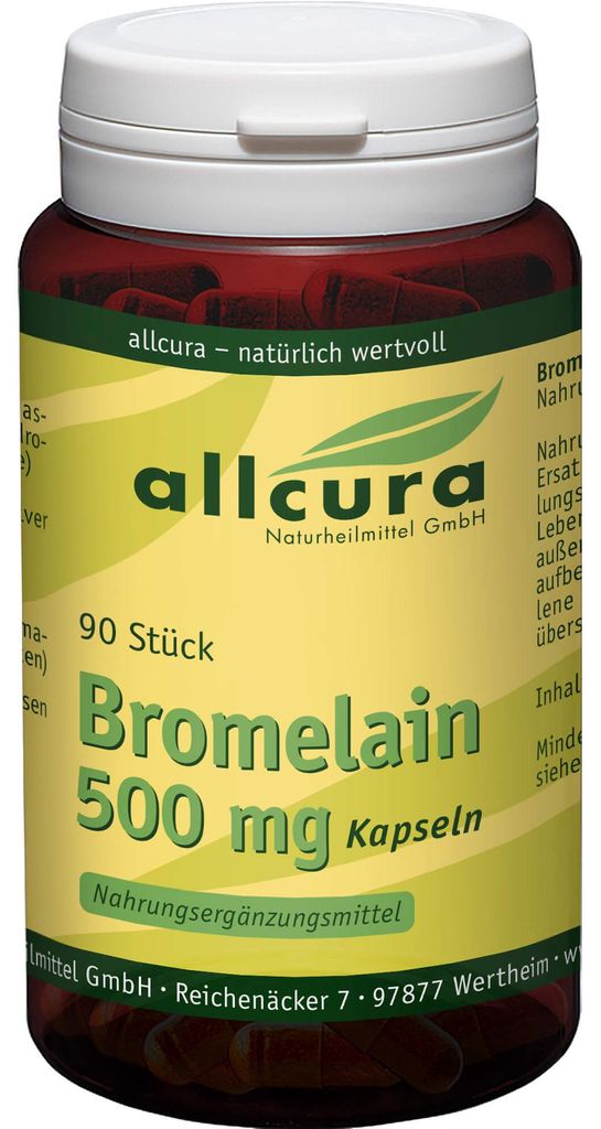 Allcura Bromelina, 500 mg, capsule, 90 capsule Immagine del prodotto 