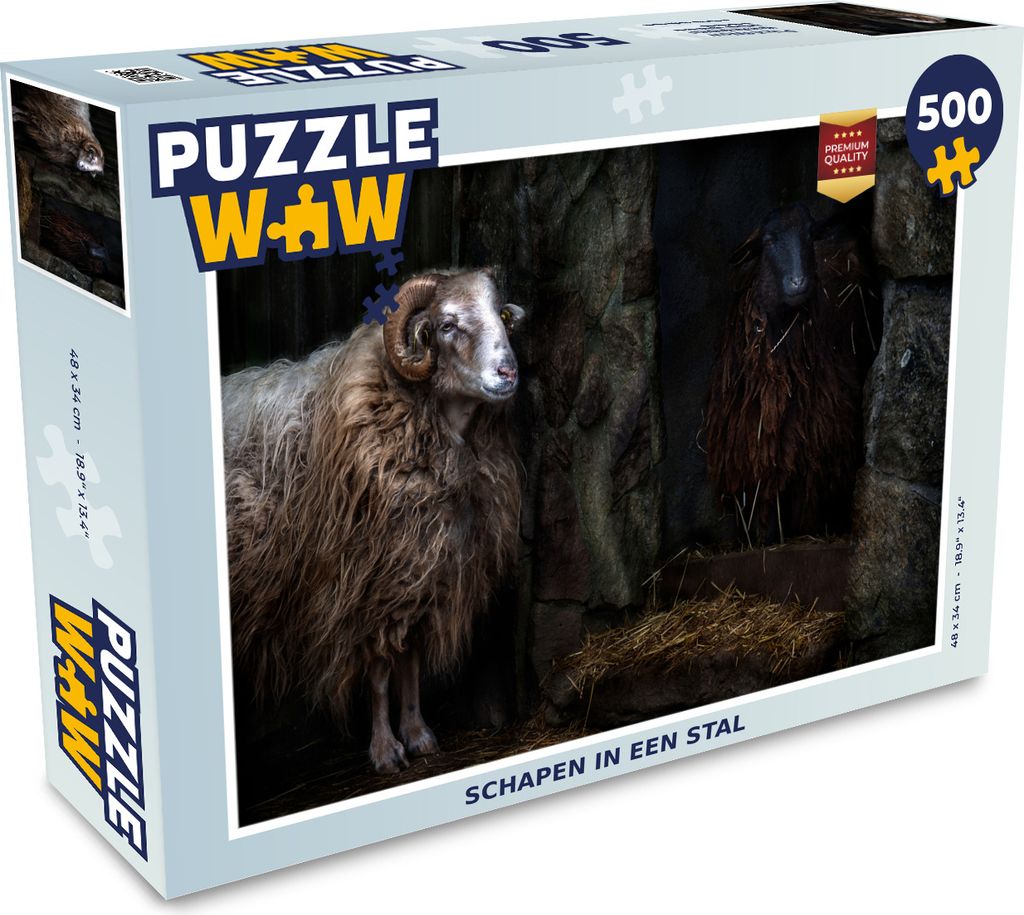 MuchoWow Puzzle 500 Teile Schafe - Pferdestall - Hoorn - 500 Teile - Kinder - Selberbauen - Puzzlespiele