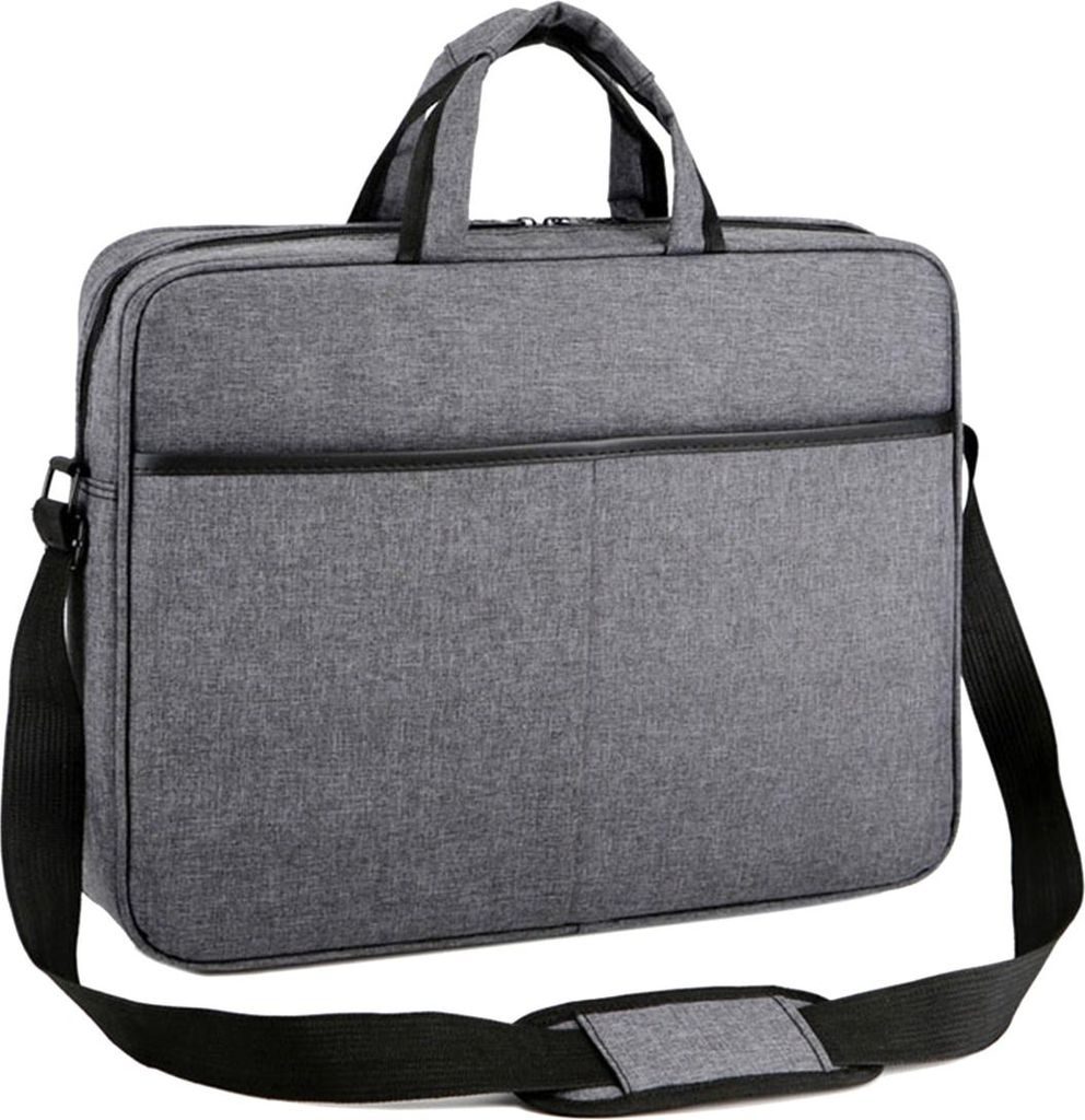 Laptoptasche Grau – 15,6 Zoll – 41 cm x 32 cm x 7 cm – mit Schultergurt