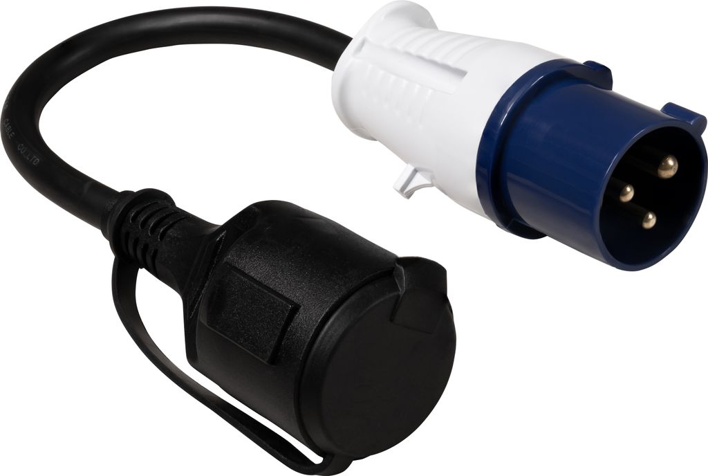 CEE-Stecker auf Schutzkontakt-Kupplung, McPower, 0,35m H07RNG 3G2,5, 230V, IP44