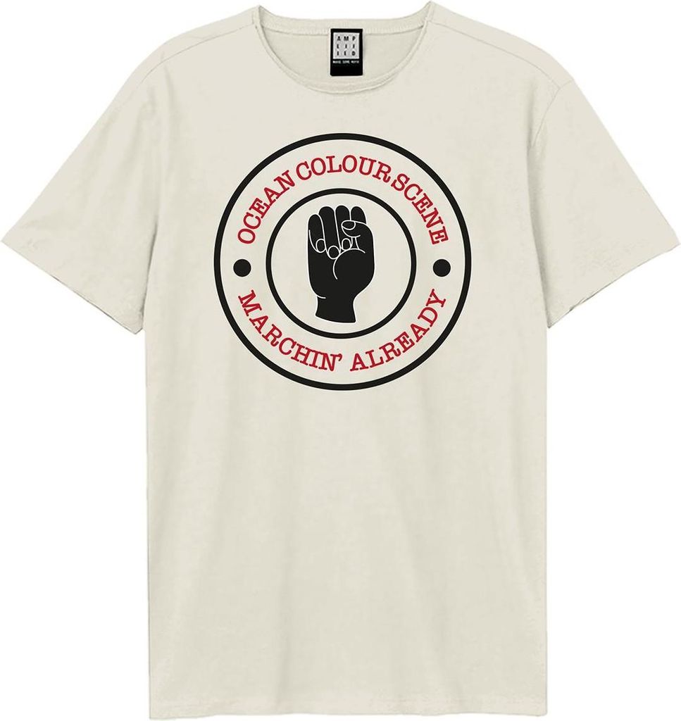 Amplified - "Marchin" T-Shirt für Herren/Damen Uni GD4274 (XXL) (Altweiß)