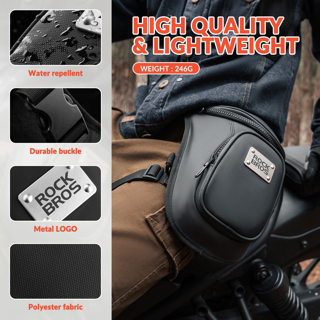ROCKBROS Beintasche Motorrad, Gürteltasche, Hüfttasche für Produktbild 3