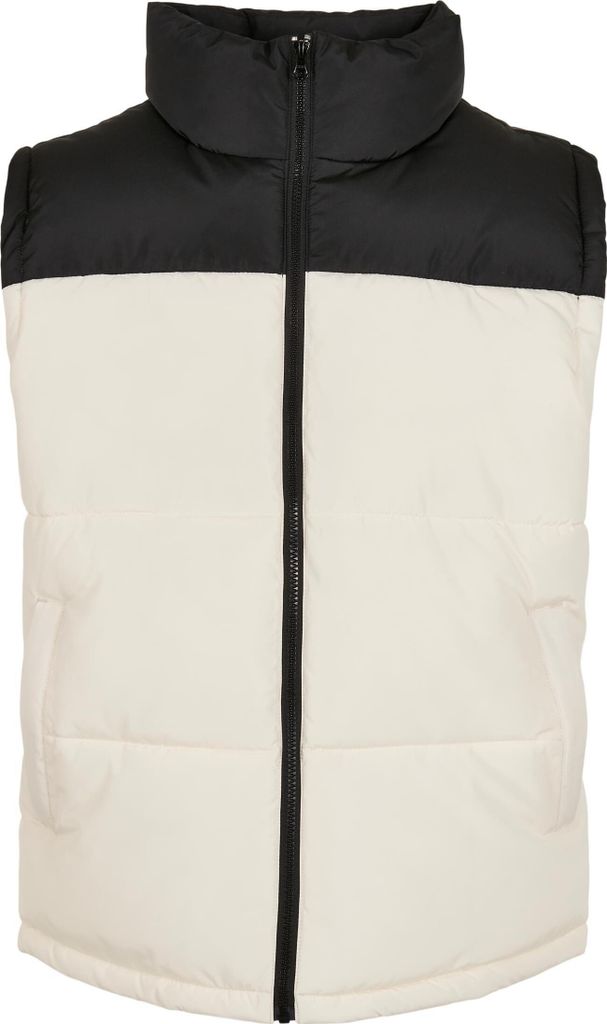 Urban Classics - Block Puffer Weste schwarz / sand - XL