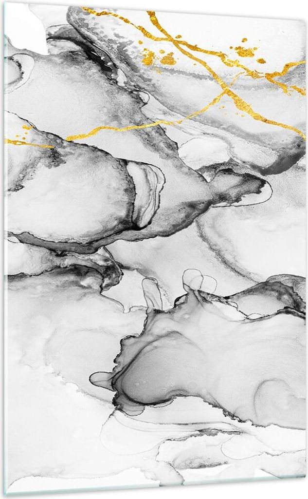 Bilder auf glas - Einteilig - Stein Abstraktion Kontrast - 70x100cm - Glasbilder - Wandbilder - Bilder - Wanddekoration aus Glas - Glas Bilder - Wa...
