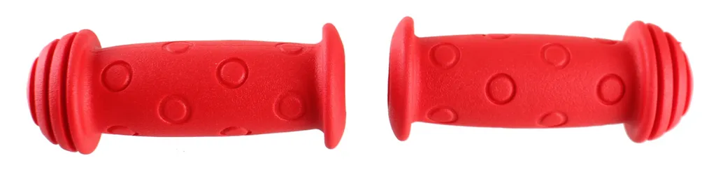Poignées Widek 100 mm rouges antidérapantes pour vélo enfant ergonomique