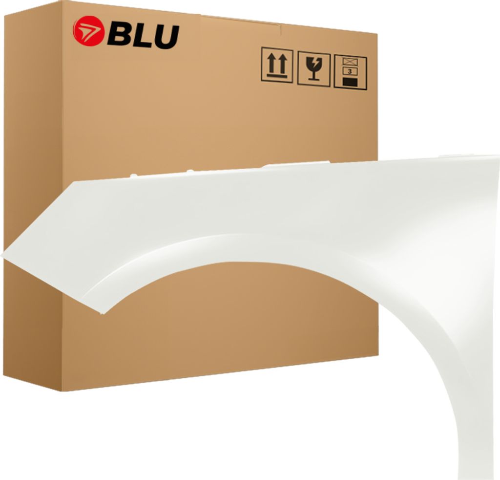 BLU Kotflügel Passend für Audi A1 8X LY9K Links Weiß AmalfiWeiss | 2010-2018 | Vorderseite Vorne | Lackiert | Einbaufertig