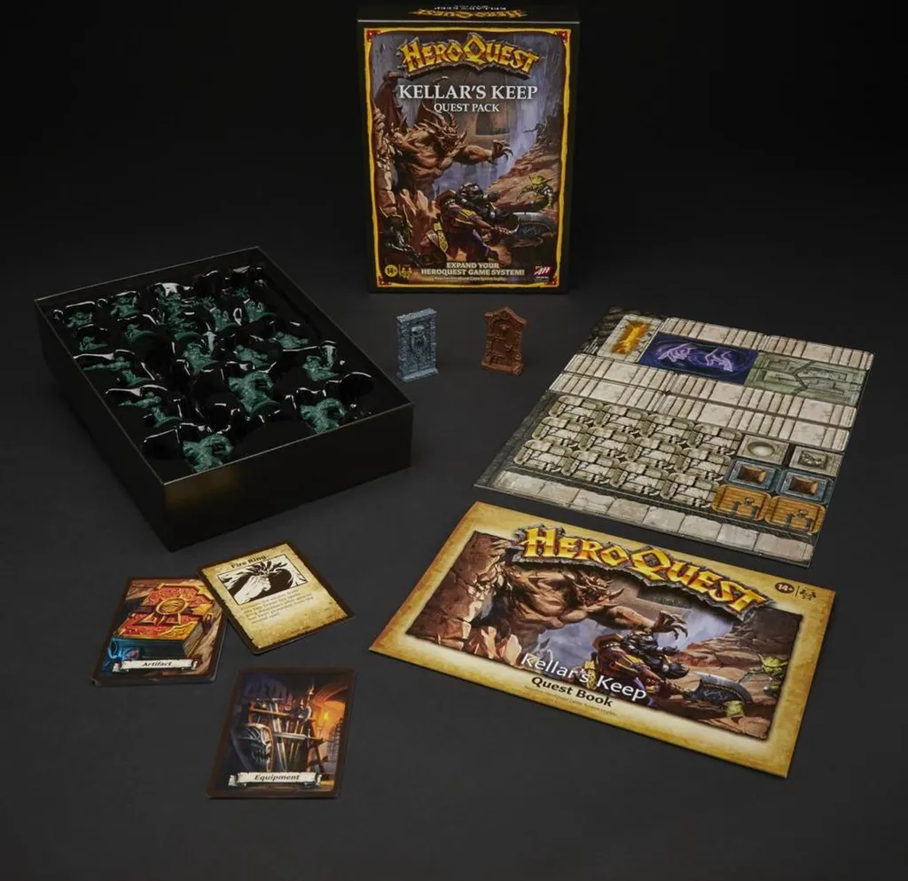 HeroQuest Kellars Keep : Extension avec 17 Figurines et 10 Quêtes Epic