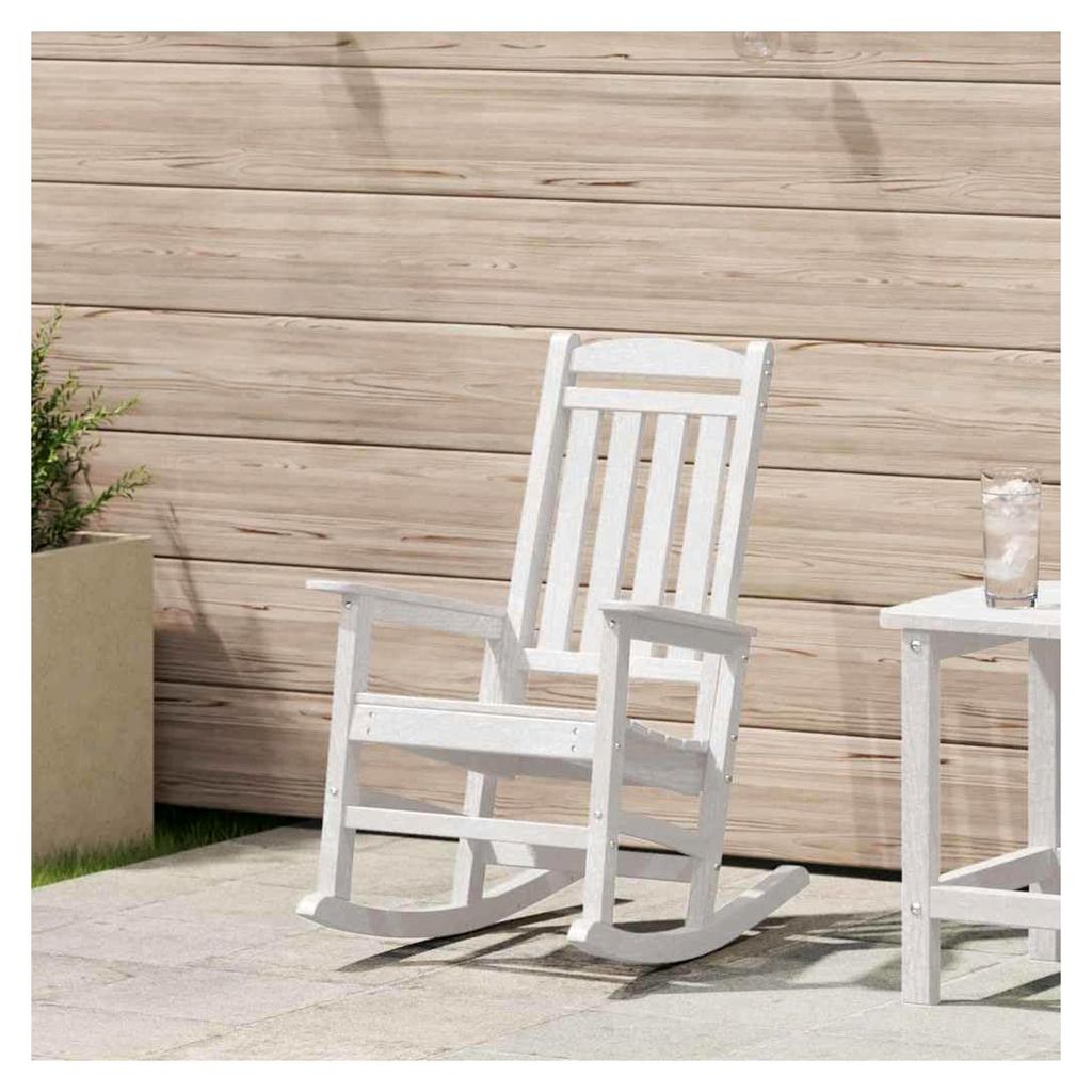 Garten-Schaukelstuhl, 70 x 92 x 108 cm, aus strapazierfähigem Kunststoff, für die Terrasse mit ergonomischem Design und stabiler Konstruktion fü...