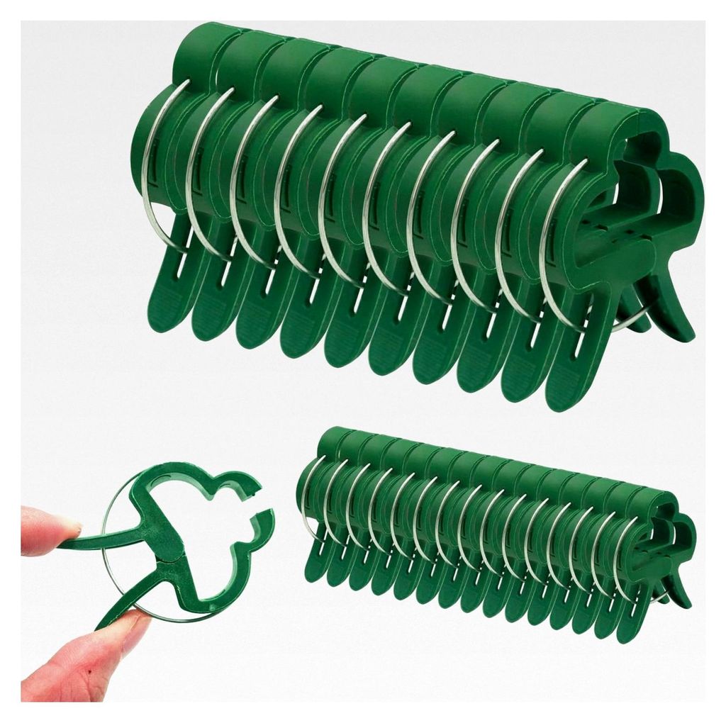 120 Stück Pflanzenclips, 2 Größen Pflanzenklammern zur Unterstützung und Befestigung von Kletterpflanzen für Gemüse, Obst und andere Rankpfla...