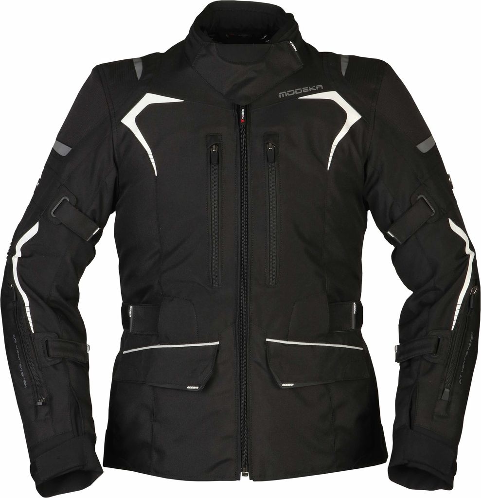 Modeka Elaya Lady Textiljacke Damen schwarz/weiß 42