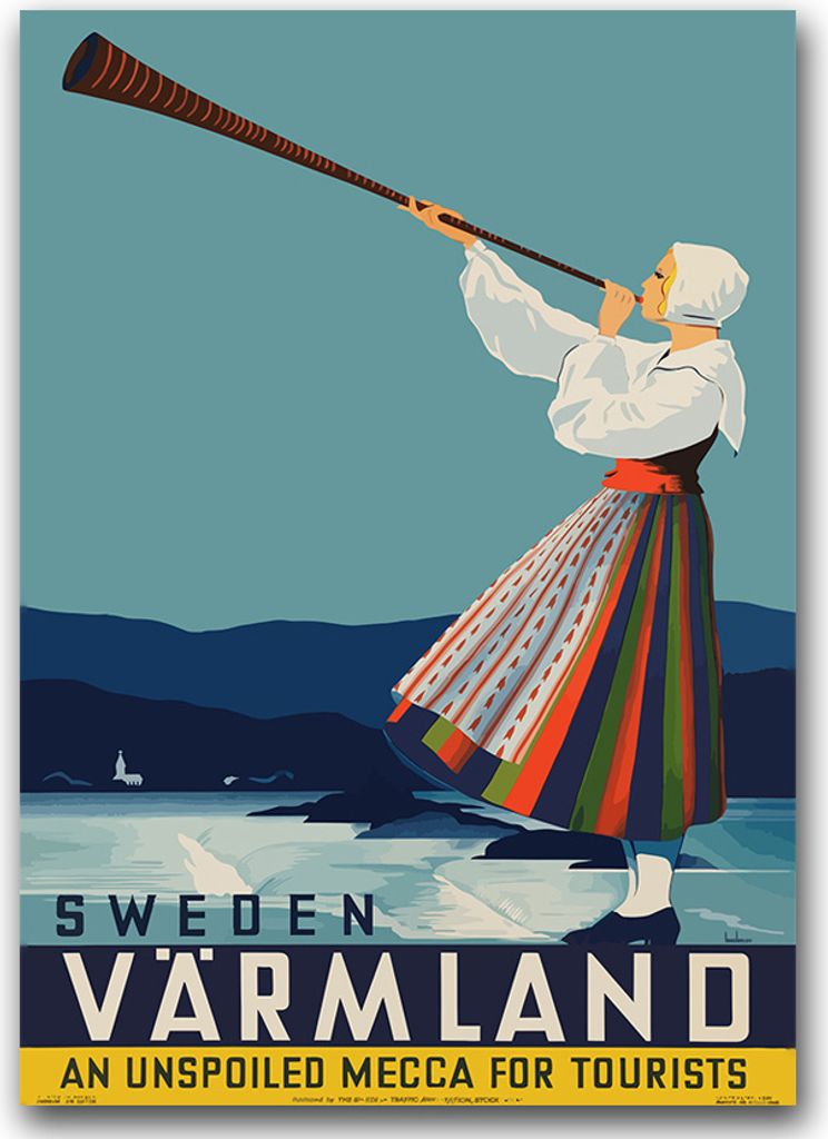 Poster - Canvas - Leinwand - 59,4 cm x 84,1 cm - Fotoposter - Leinwandkunst - Schweden Värmland