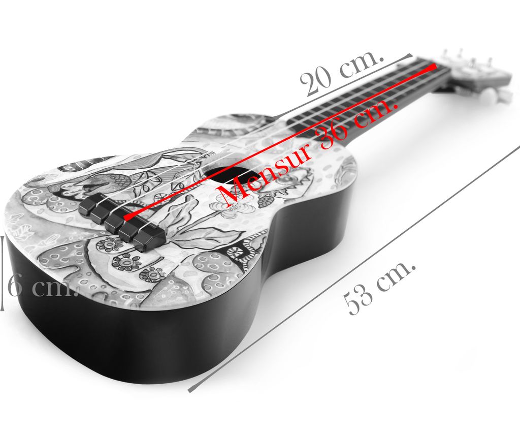Krásné sopránové ukulele LILYA s 36 cm. Délkou stupnice Obrázek produktu 