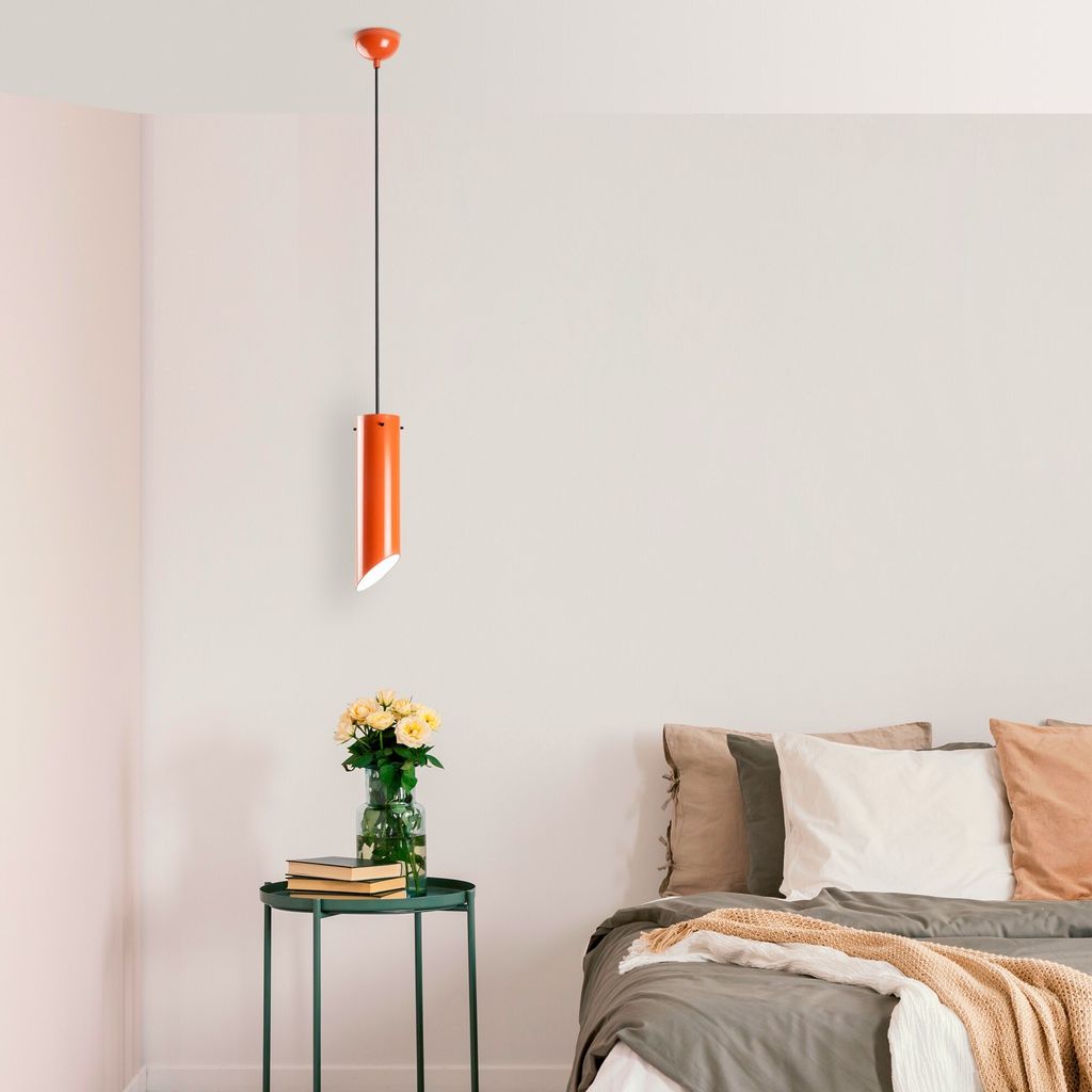 Opviq, Kesikboru - Orange, Kronleuchter, METALLKÖRPER, Orange, 114 x 10 x 10 cm