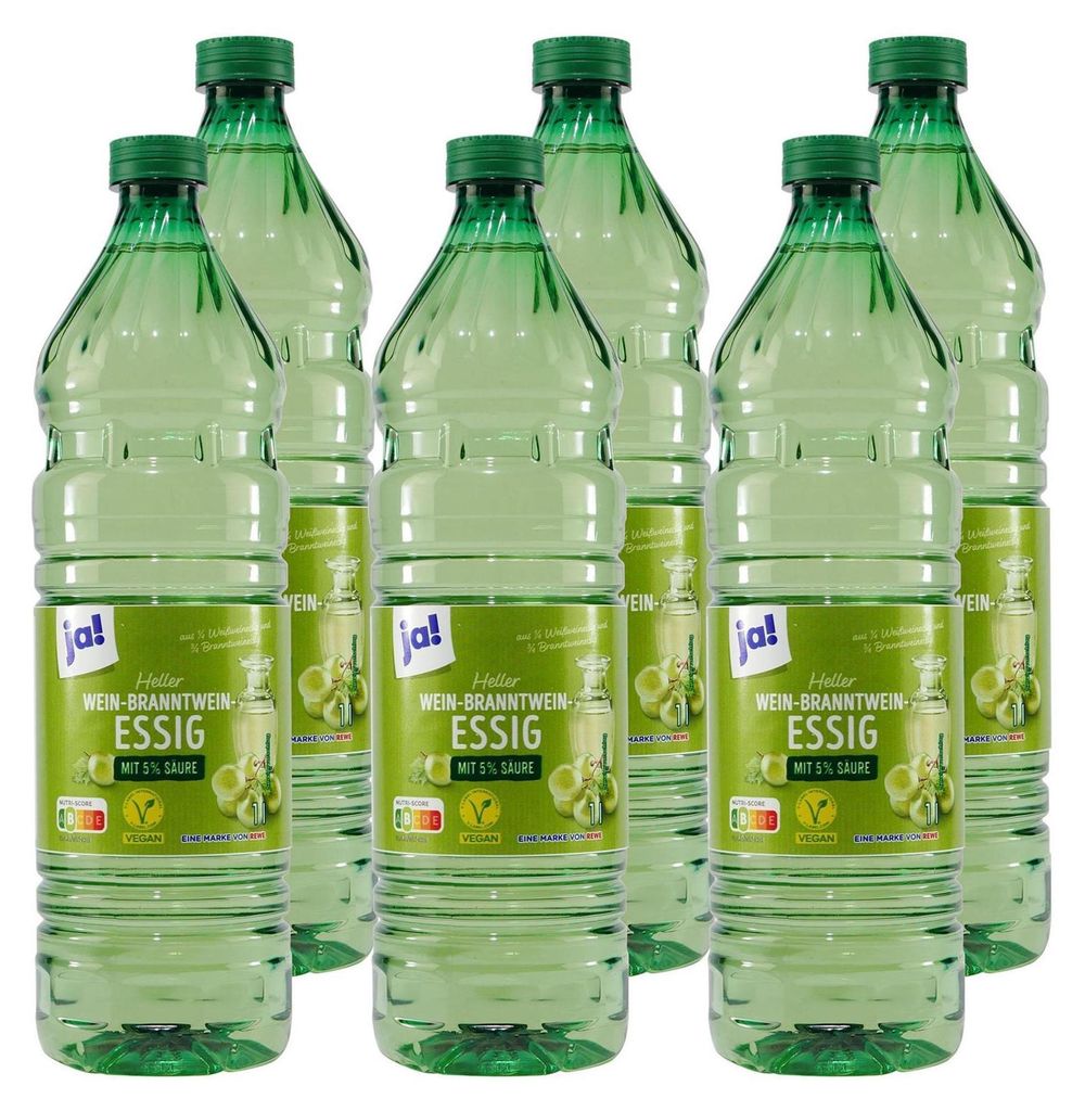 ja! Heller Wein-Branntwein-Essig (10 x 1,0L) Produktbild 