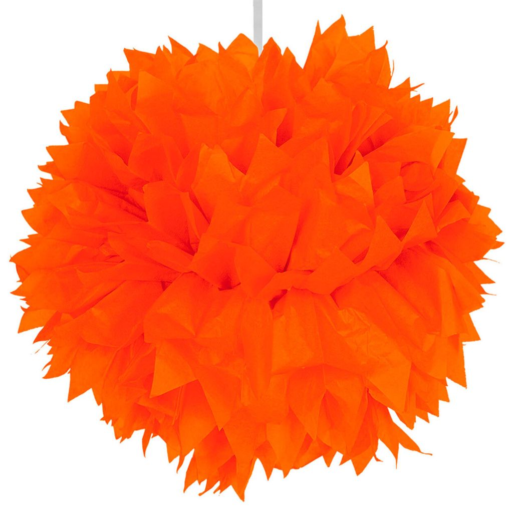 Hängedekoration Pompom Kürbis 30 cm orange