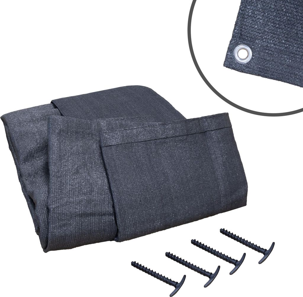 Vorzeltteppich 500x250 cm, Zeltteppich grau, vielseitiger Zeltboden