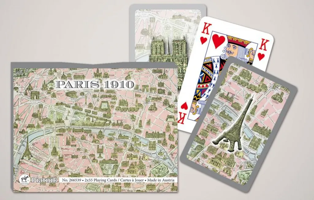 Jeu de cartes Paris 1910 Piatnik - Coffret double jeu pour bridge
