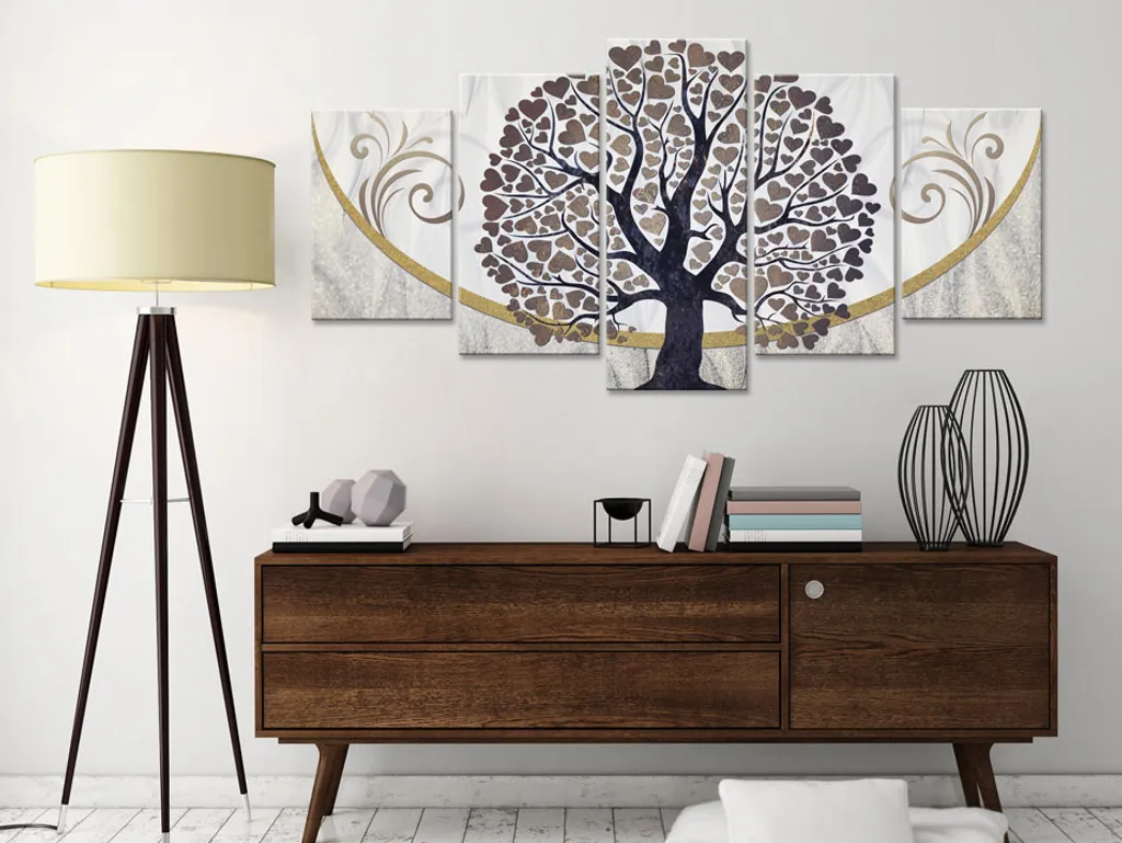 Tableau mural Arbre Abstrait verre acrylique pour salon moderne et chic