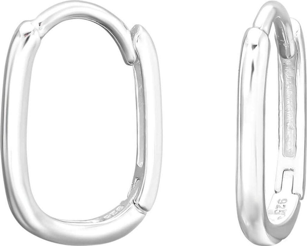 925 Sterling Silber Creolen Ohrringe vergoldet Material - Silber