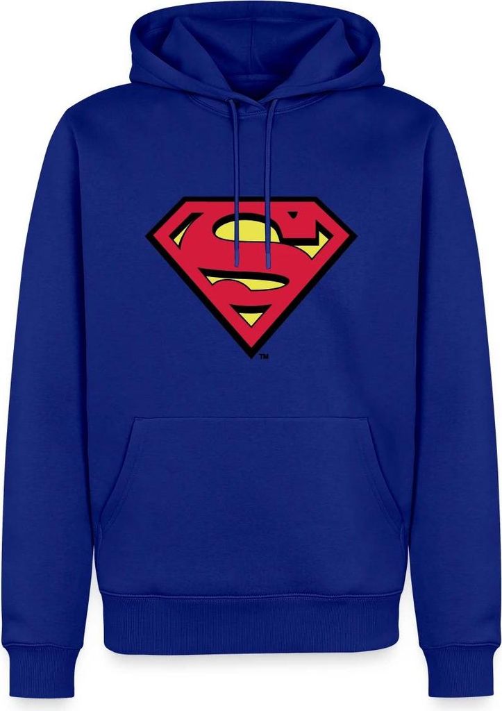 Spreadshirt DC Comics Superman Logo Original Karneval Herren Premium Hoodie, S, Royalblau