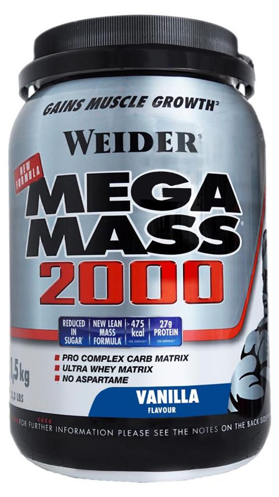 Gainers - Weider - Mega Mass 2000 (1500g) - Saveur Vanilla Image du produit 