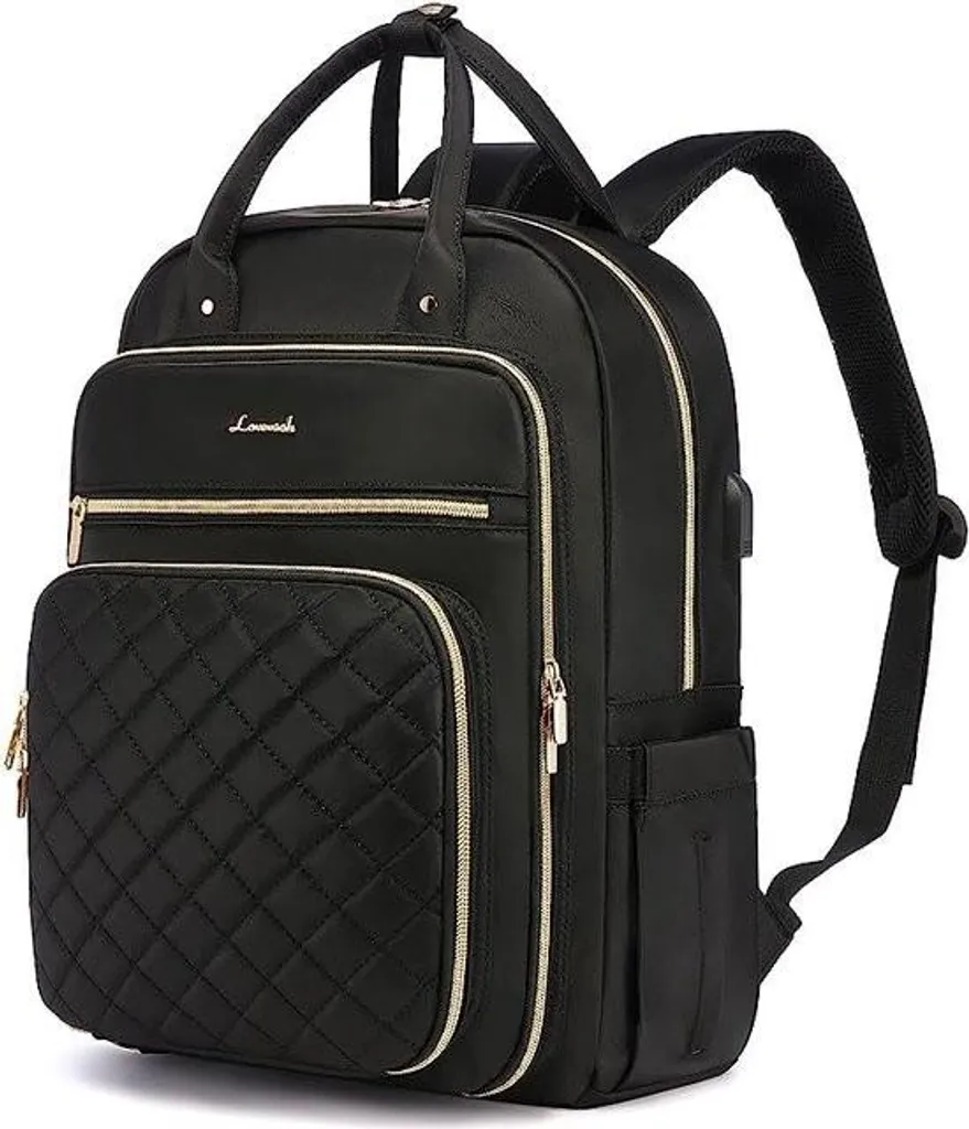 Della Gao Zaino da viaggio Laptop 17.3 pollici porta PC resistente all'acqua con USB Slit Zaino da lavoro, regalo da viaggio Uomo e donna - Rosso