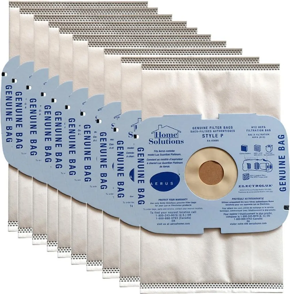 Sacs à poussière non tissés pour aspirateurs Electrolux Style-P - Lot de 10