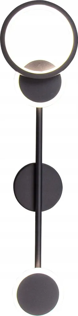 Applique murale LED noire 65 cm pour éclairage de tête de lit