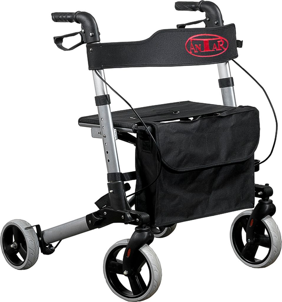 Antar Rollator Leichtgewicht 3fach faltbar, silber, Produktbild 
