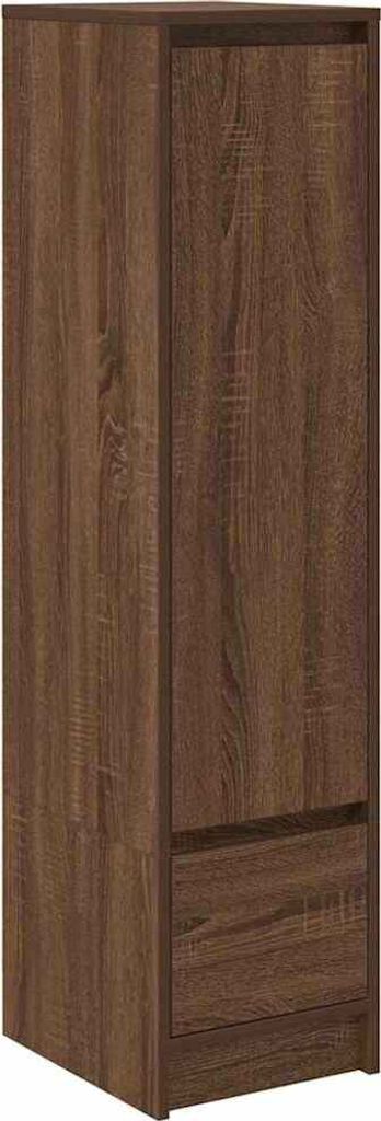 Highboard Braun Eichen-Optik 29,5x34x119,5 cm Holzwerkstoff