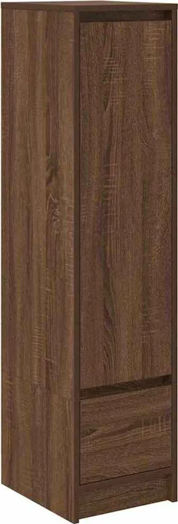 Mobile Colonna Rovere Marrone 120cm | Credenza Stretta Moderna
