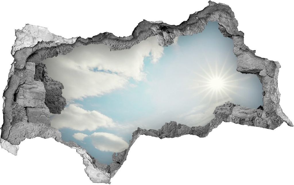 Selbstklebender Loch-3D-Aufkleber 95x73 cm Wolken im Himmel
