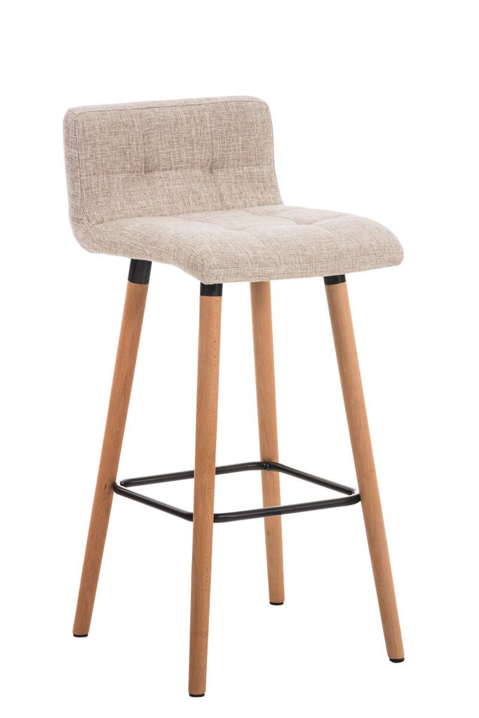 2er Set Barhocker HLO-CP33 Stoff natura creme