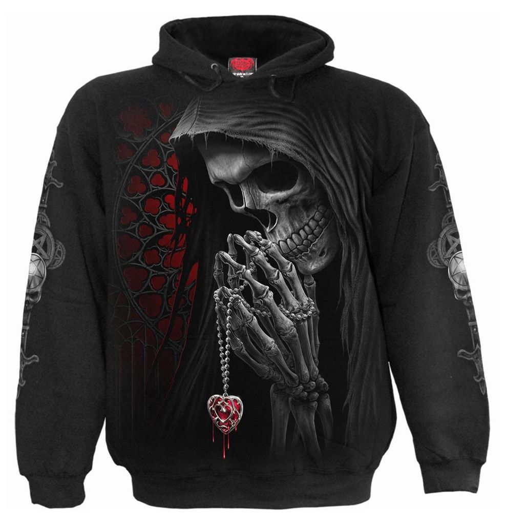 Spiral Direct - "Forbidden" Hoodie zum Überziehen für Herren/Damen Uni, Rückseitiger Aufdruck RO16115 (M) (Schwarz)