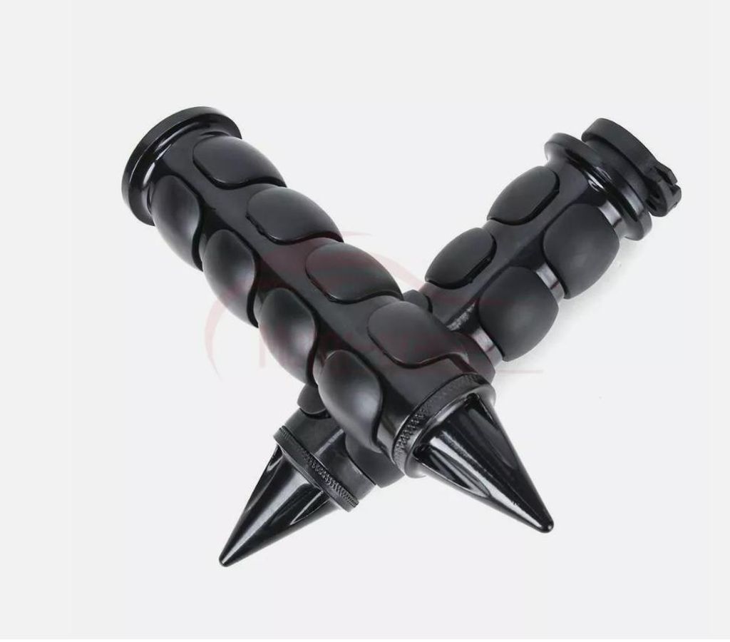 1" Motorrad-Handgriffe, verchromt, schwarz, Lenker für Harley, Yamaha, Honda, Kawasaki