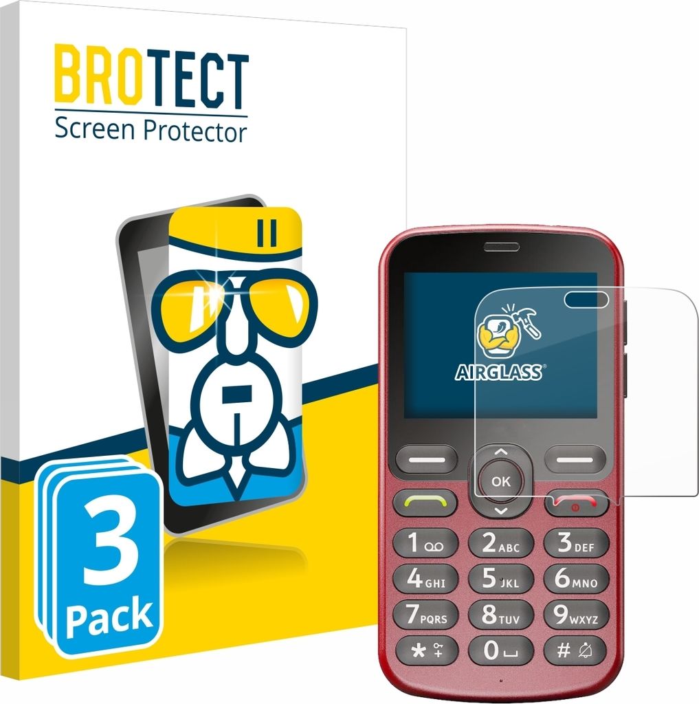 3x BROTECT Schutzglas für Doro 1880 Schutzfolie Panzer Folie Glas Display Schutz klar