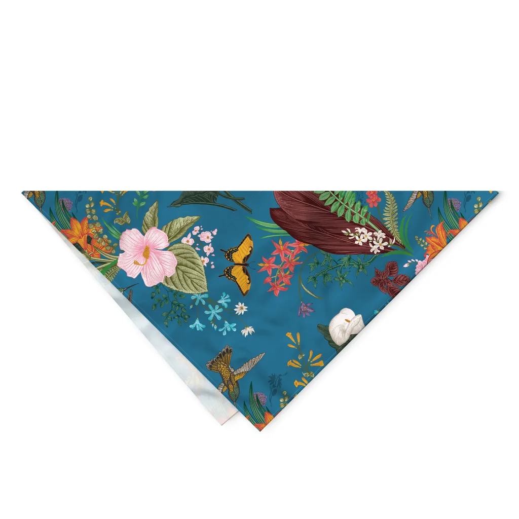 ABAKUHAUS Bandana botanica per animali domestici, uccelli tropicali, 40x40 cm, multicolore - 2